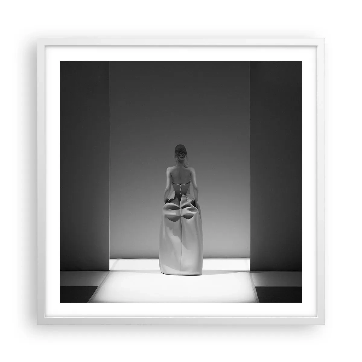 Affisch i vit ram - Raffinerad enkelhet - 60x60 cm