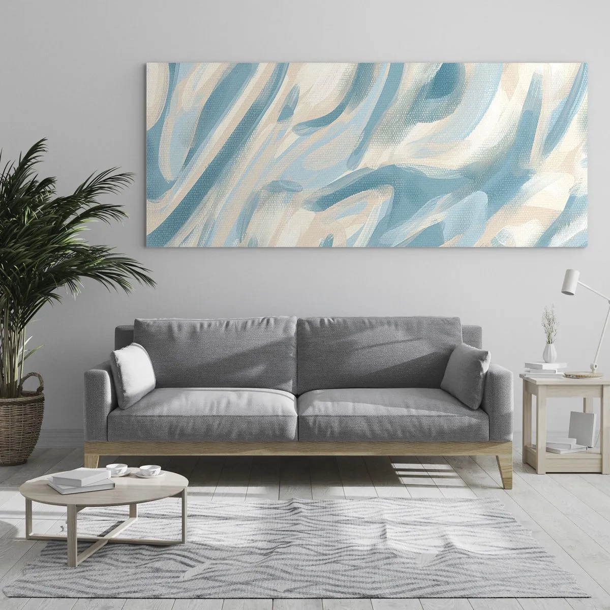 Glastavla - Bild på glas - Vårvindar - 100x40 cm