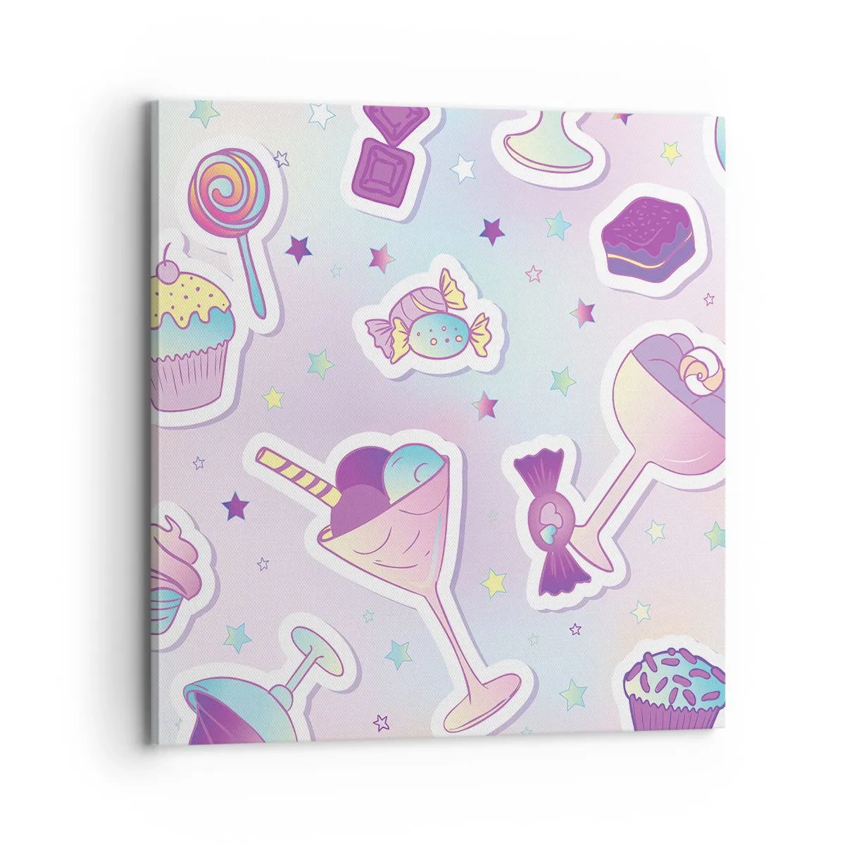 Canvastavla - Bild på duk - Skulle vilja ha födelsedag varje dag - 70x70 cm