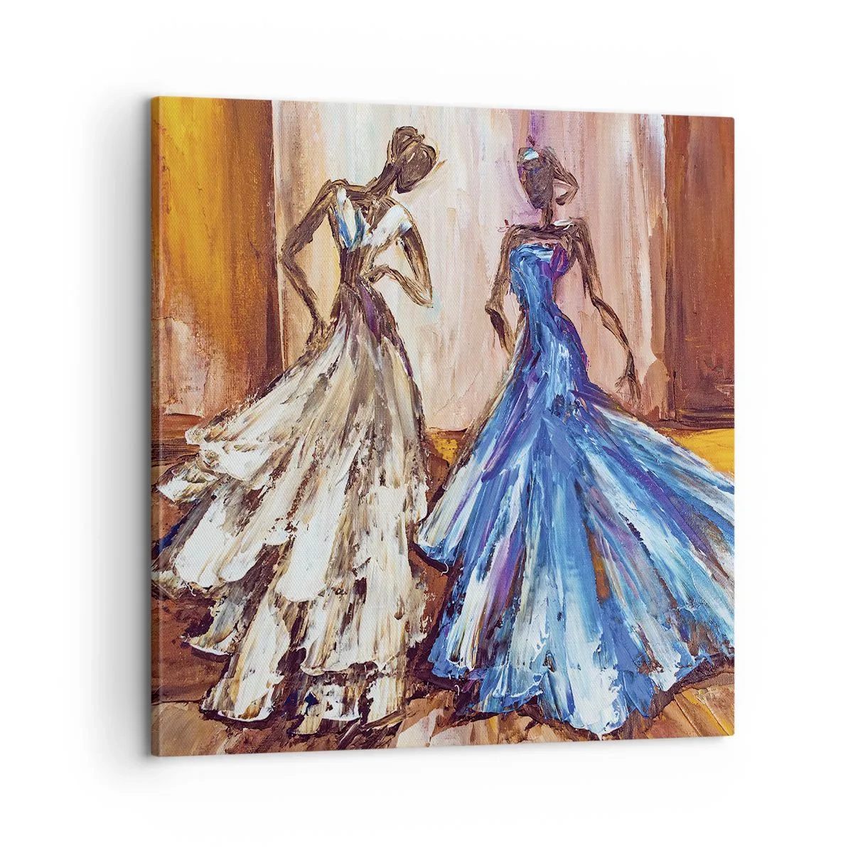 Canvastavla - Bild på duk - Prydlig duett - 60x60 cm