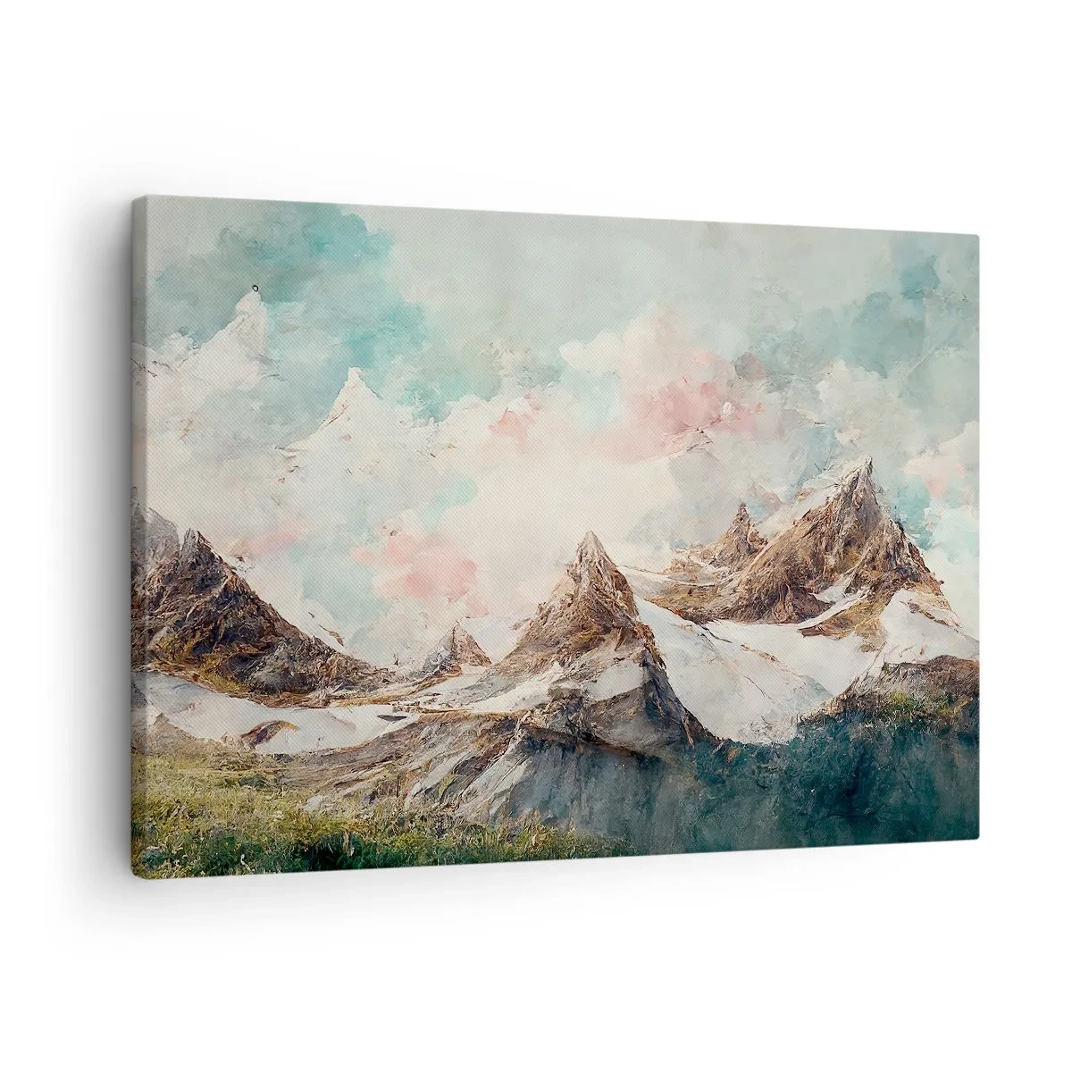 Canvastavla - Bild på duk - Steniga blad - 70x50 cm