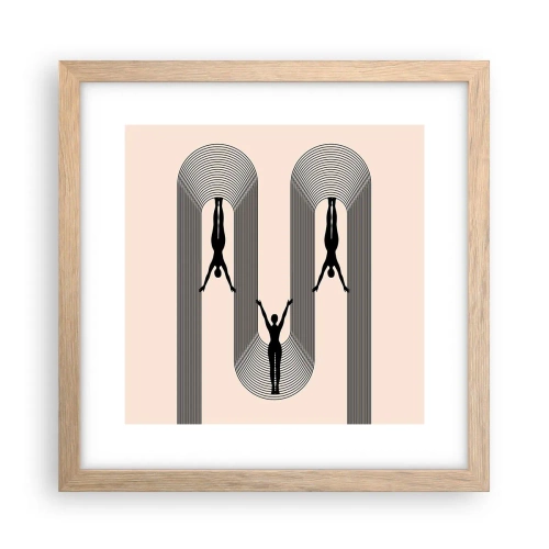 Affisch i ram av ljusek - Upp och ner - 30x30 cm