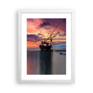 Affisch i vit ram - Exotisk kväll - 30x40 cm