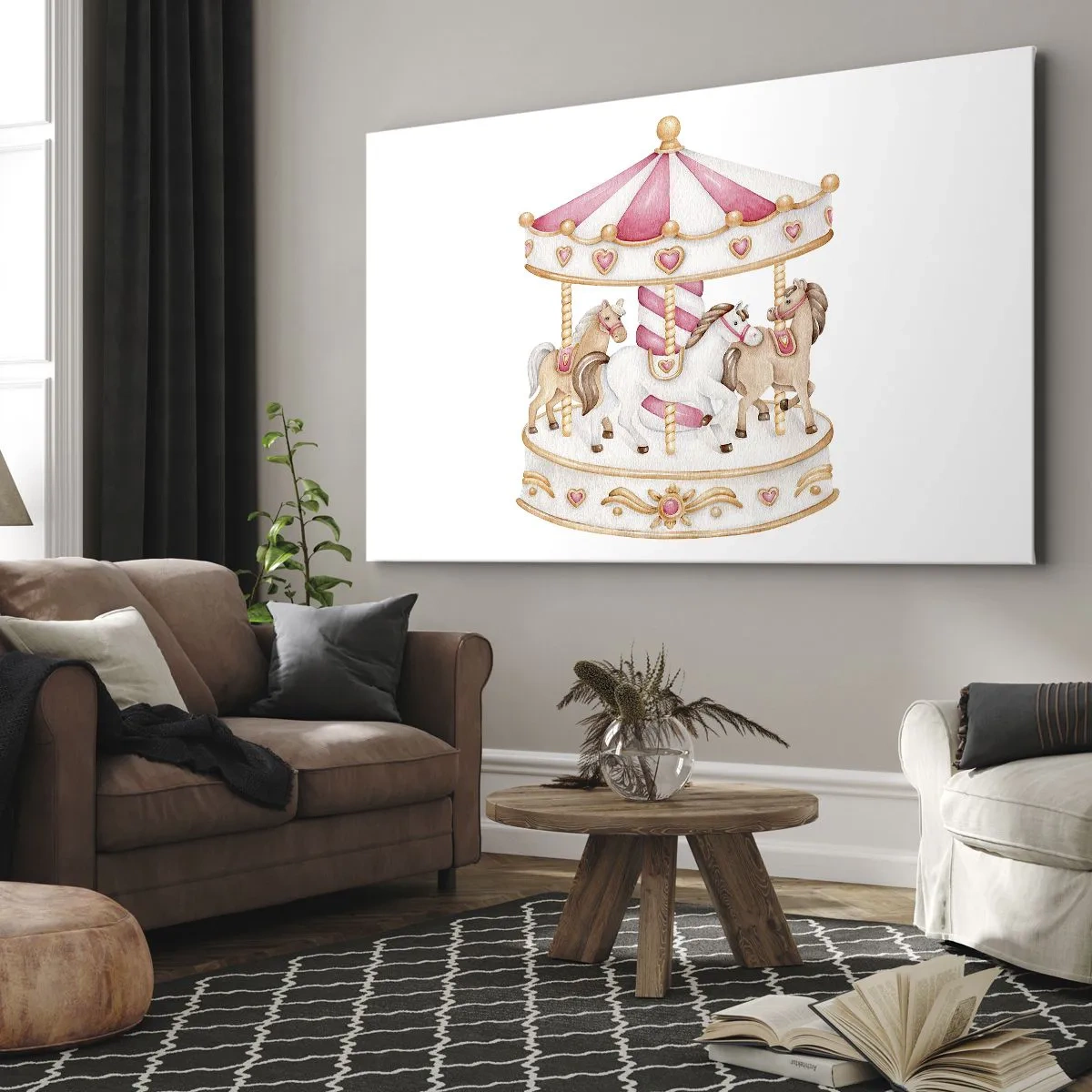 Canvastavla - Bild på duk - Barndomens ljuva värld - 70x50 cm