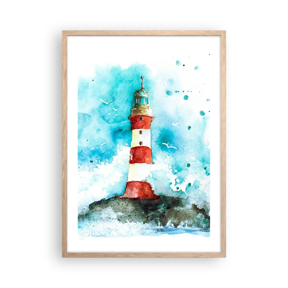 Affisch i ram av ljusek - Elementens enhet - 50x70 cm