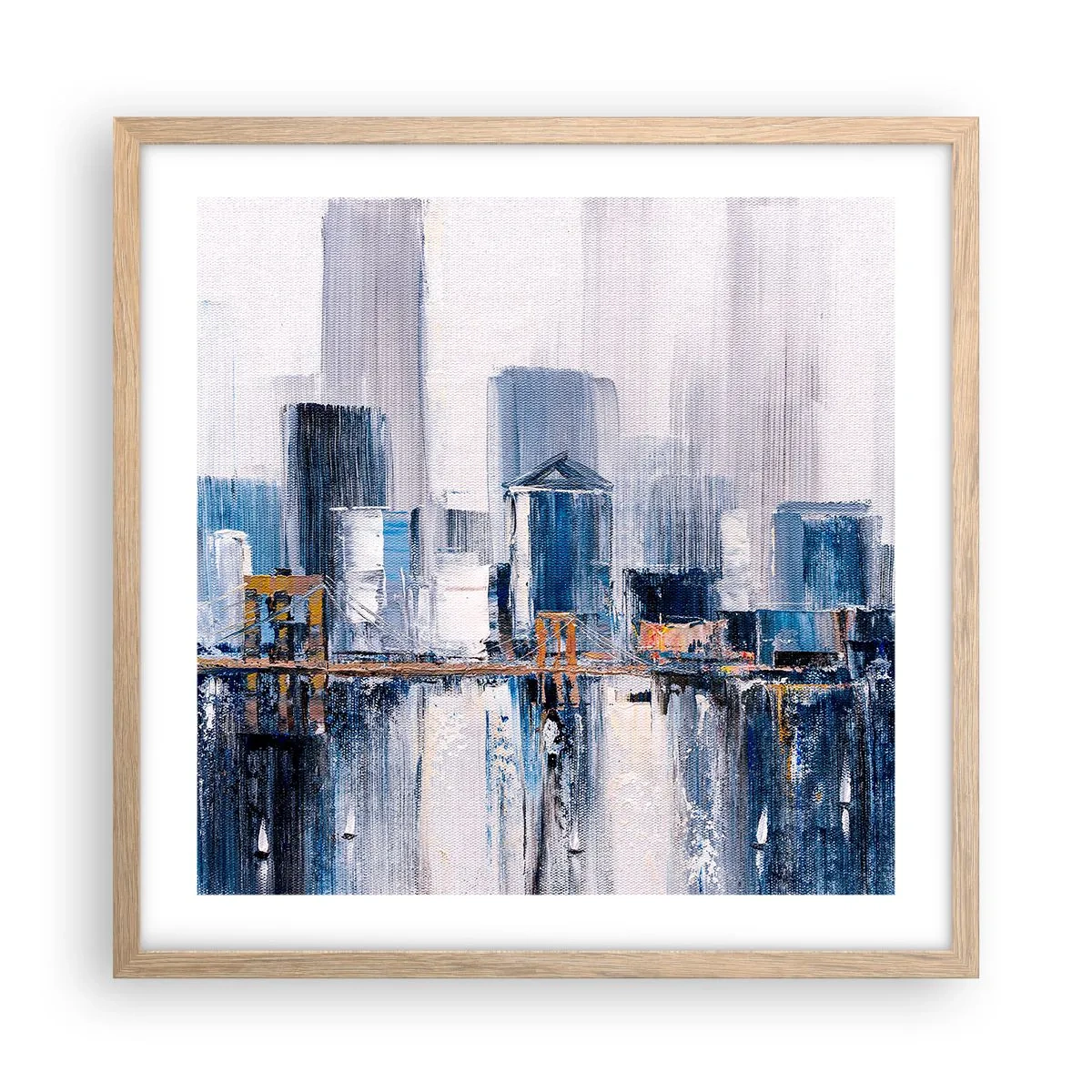 Affisch i ram av ljusek - New York-impression - 50x50 cm