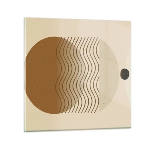 Glastavla - Bild på glas - Om geometriska figurers ursprung - 70x70 cm