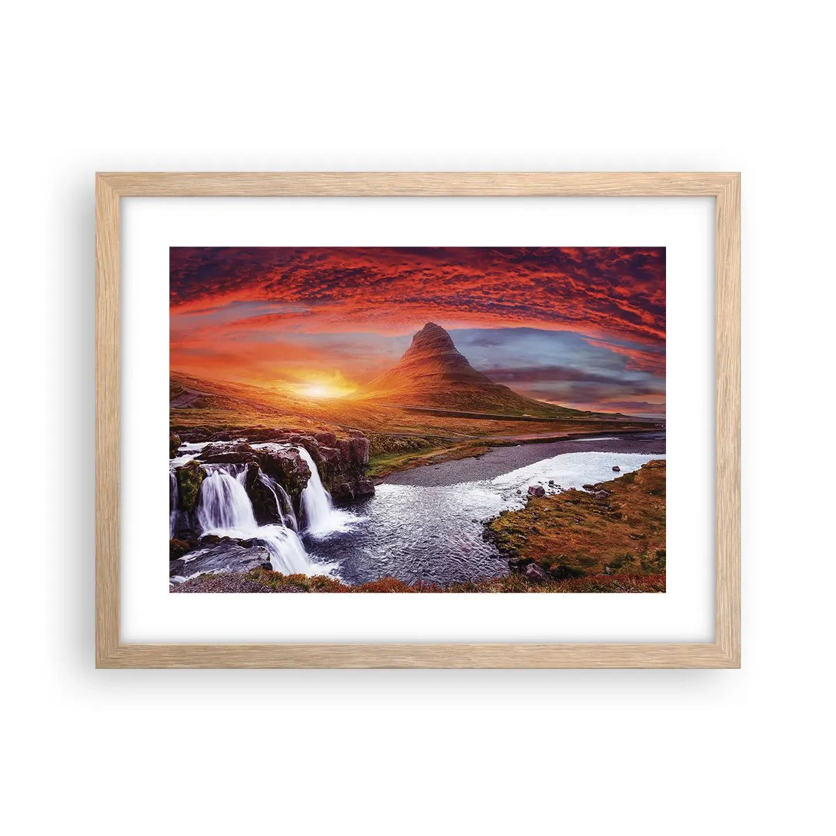 Affisch i ram av ljusek - Utsikt över Midgård - 40x30 cm