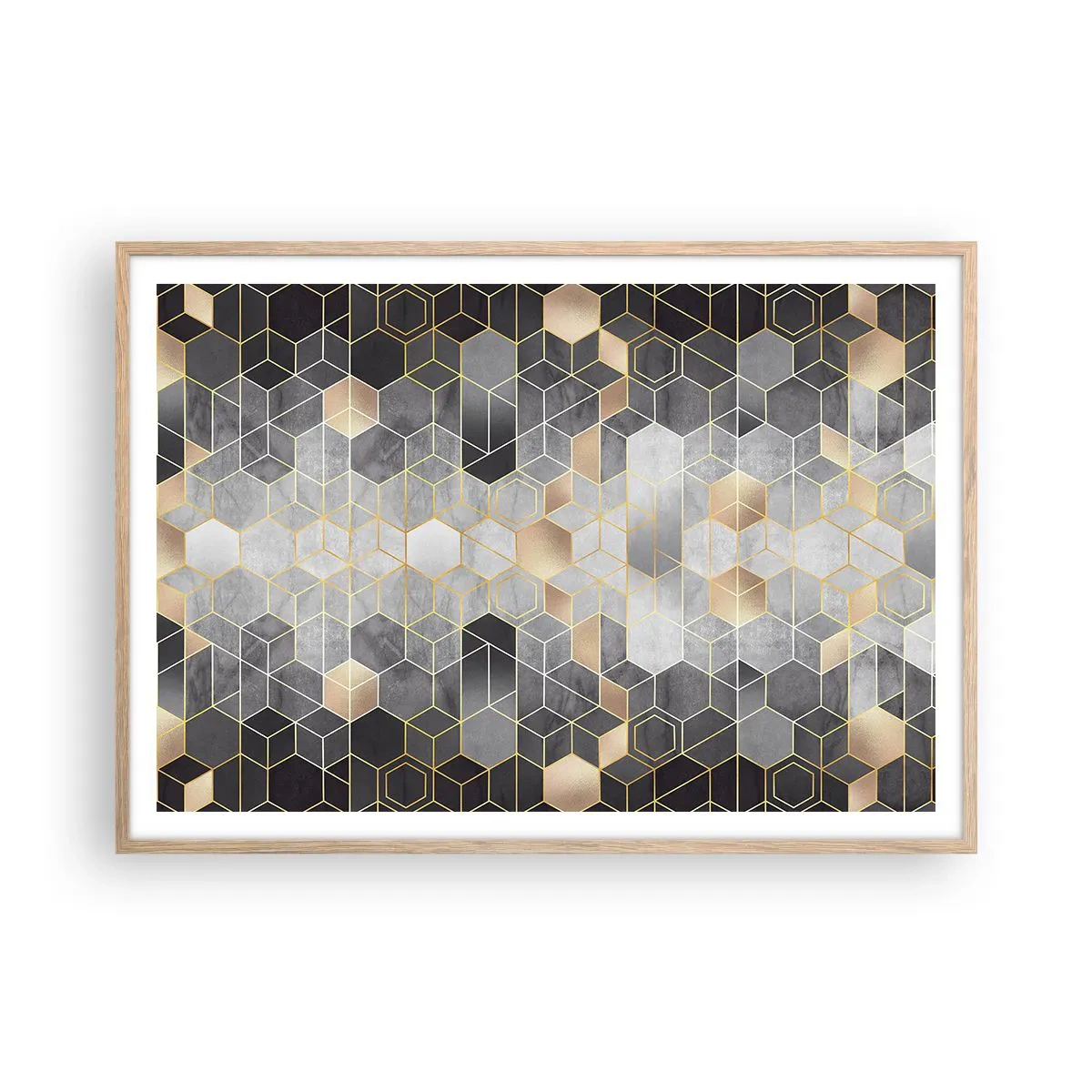 Affisch i ram av ljusek - Diamantkomposition - 100x70 cm