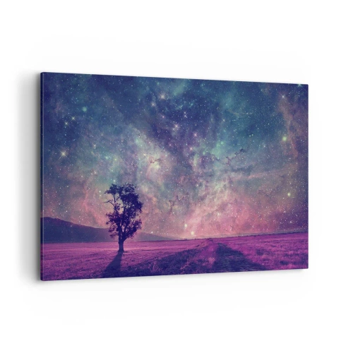 Canvastavla - Bild på duk - Under magisk himmel - 120x80 cm
