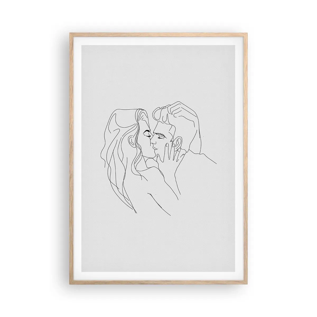 Affisch i ram av ljusek - Med samma streck - 70x100 cm