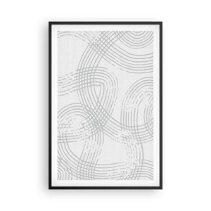 Affisch i svart ram - Det finns ingen rak väg - 61x91 cm