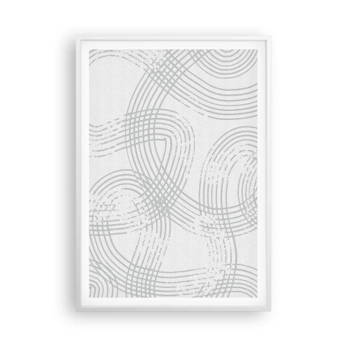 Affisch i vit ram - Det finns ingen rak väg - 70x100 cm