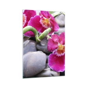 Glastavla - Bild på glas - Kyla och glöd - 70x100 cm