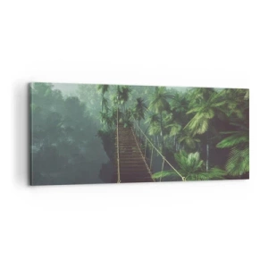 Canvastavla - Bild på duk - Över grönskans kaos - 100x40 cm
