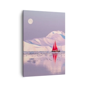 Canvastavla - Bild på duk - Seglens glöd, isens kyla - 50x70 cm