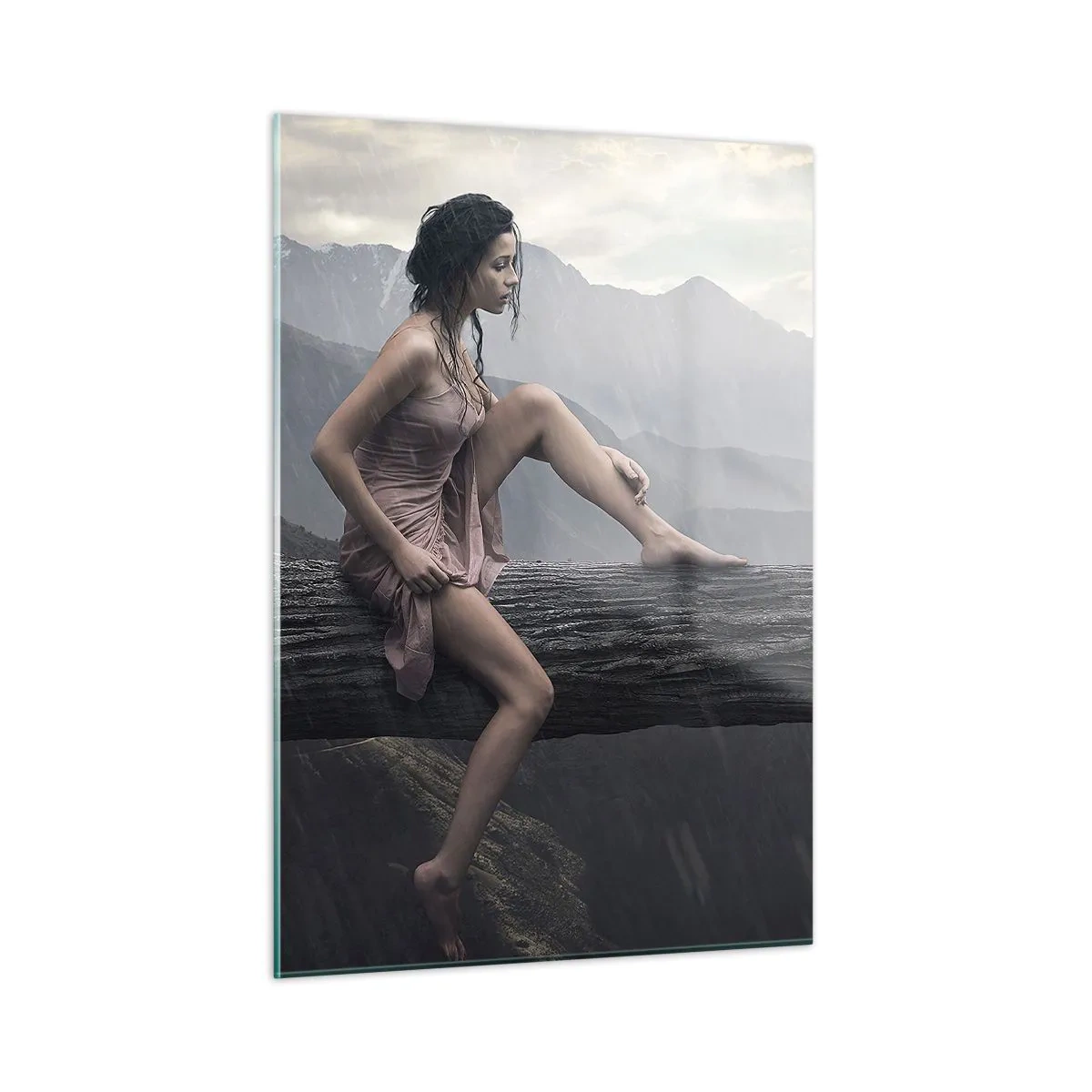 Glastavla - Bild på glas - Skönhetens topp - 50x70 cm