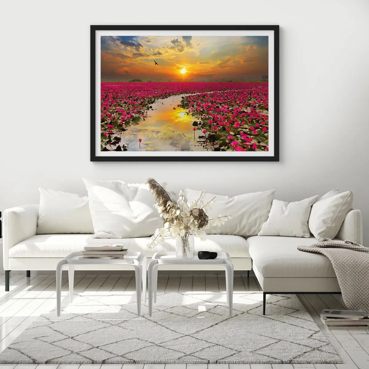 Affisch i svart ram - Sjöns hemlighetsfulla liv - 100x70 cm