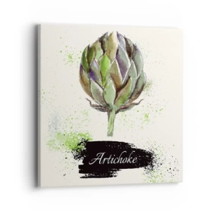 Canvastavla - Bild på duk - Eviva grönsaker! - 40x40 cm