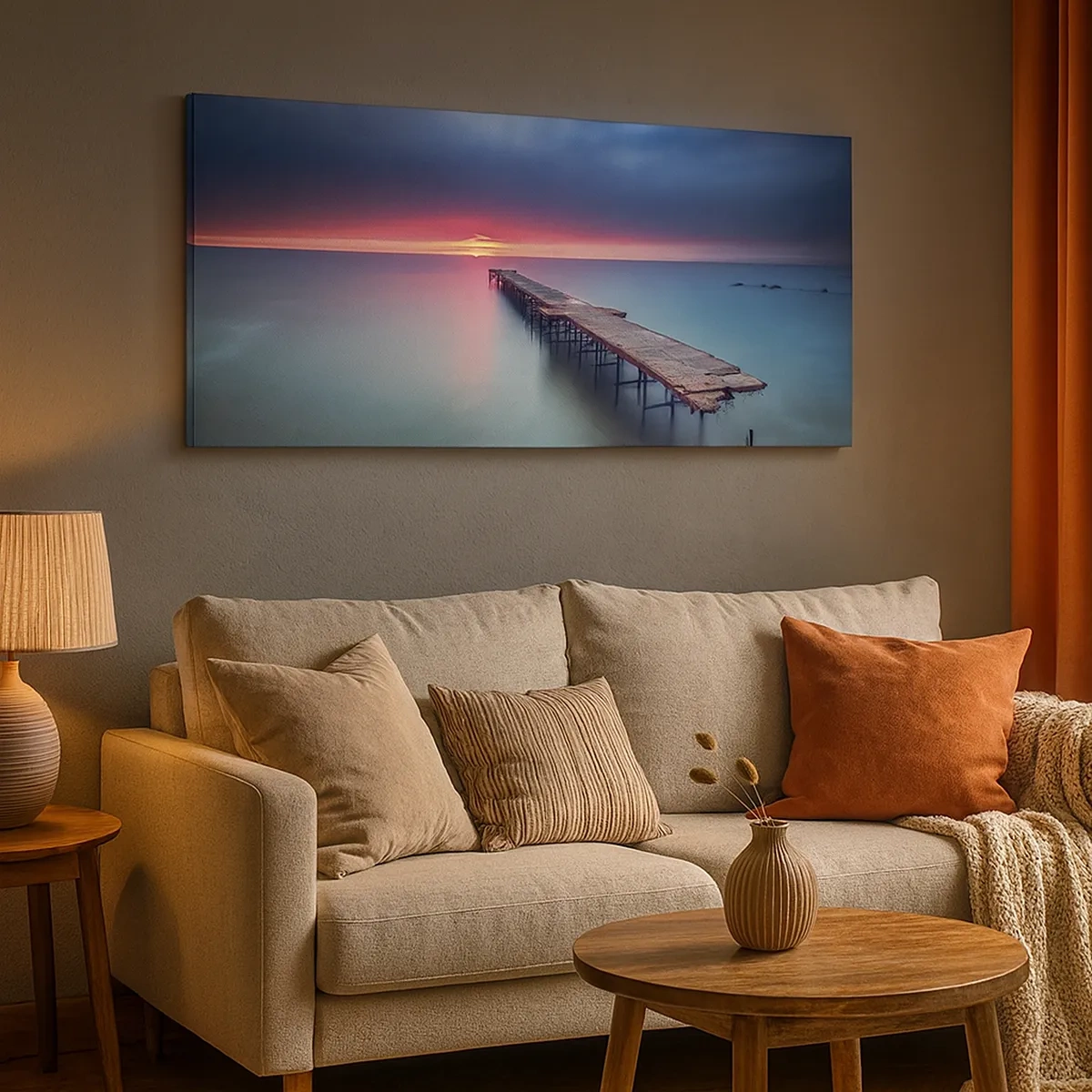 Canvastavla - Bild på duk - Mellan himlen och jorden - 30x30 cm