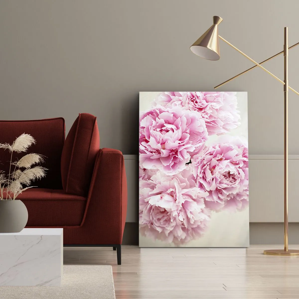 Canvastavla - Bild på duk - Rosa prakt - 50x70 cm