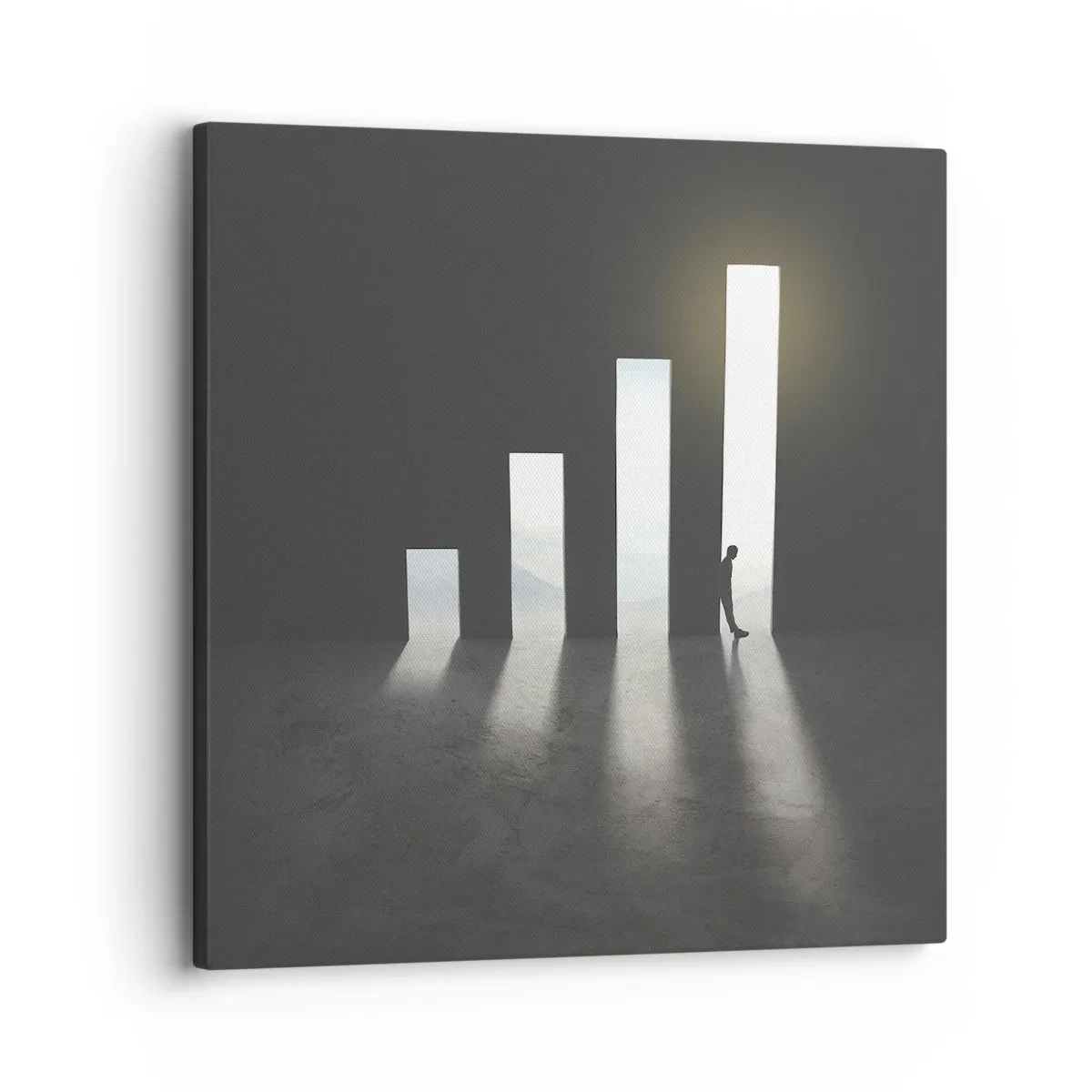 Canvastavla - Bild på duk - Framgång - ett intryck - 30x30 cm