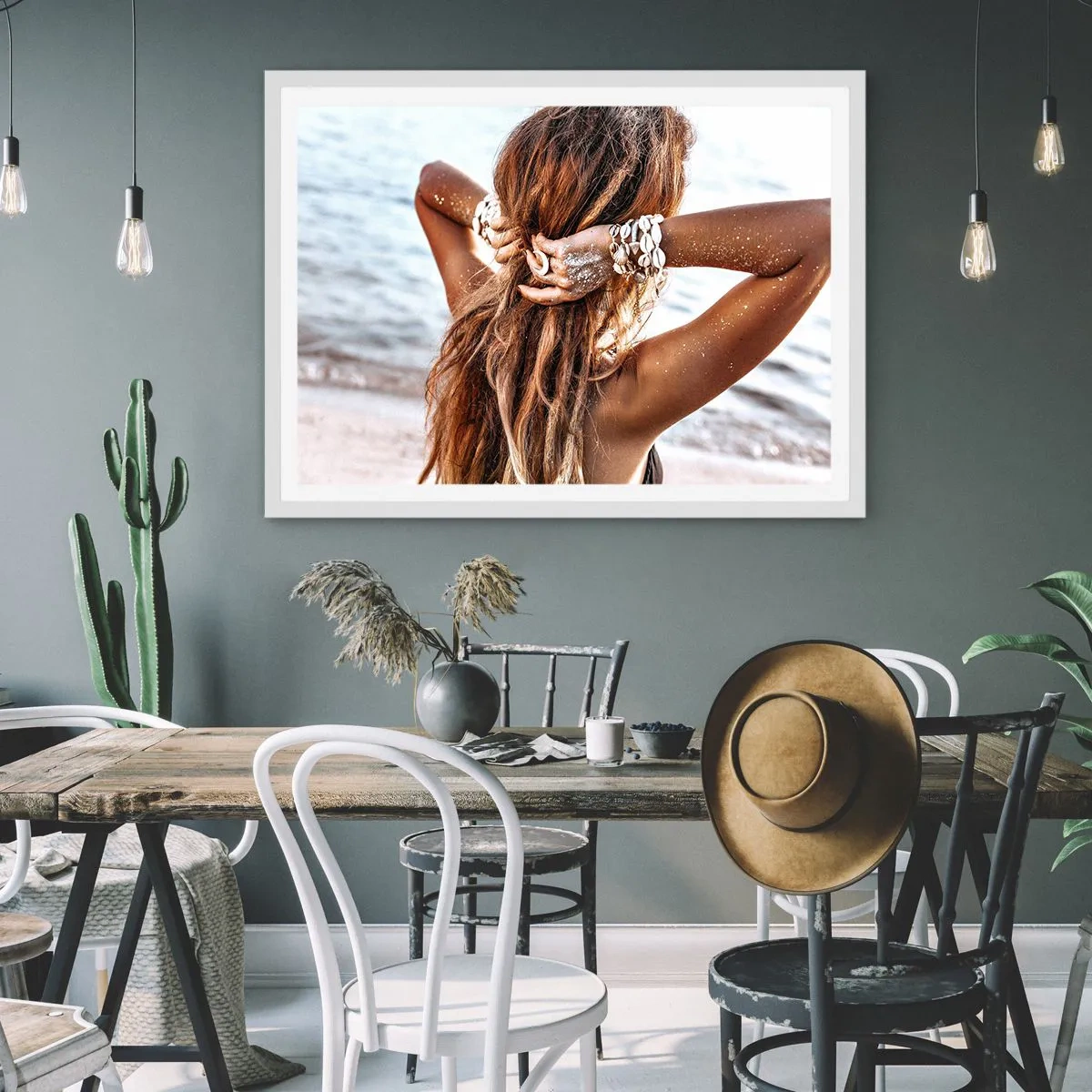 Affisch i vit ram - Vattnets och solens syster - 40x30 cm