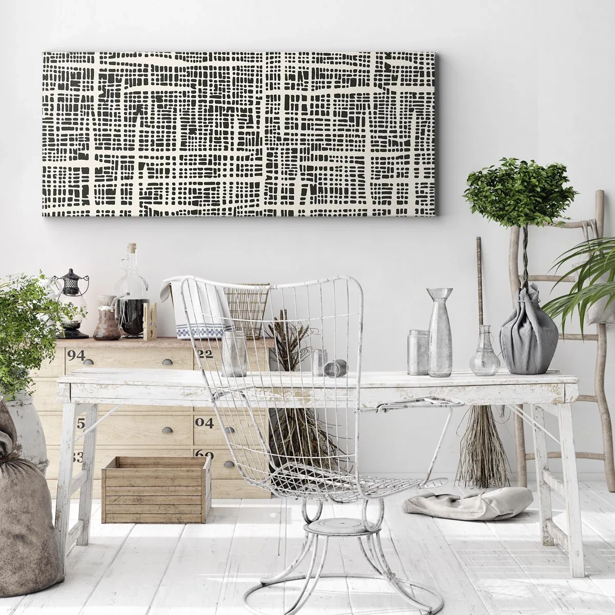 Canvastavla - Bild på duk - Vävd komposition - 120x50 cm