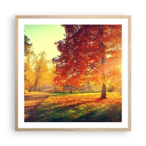 Affisch i ram av ljusek - Rött är vackert - 60x60 cm