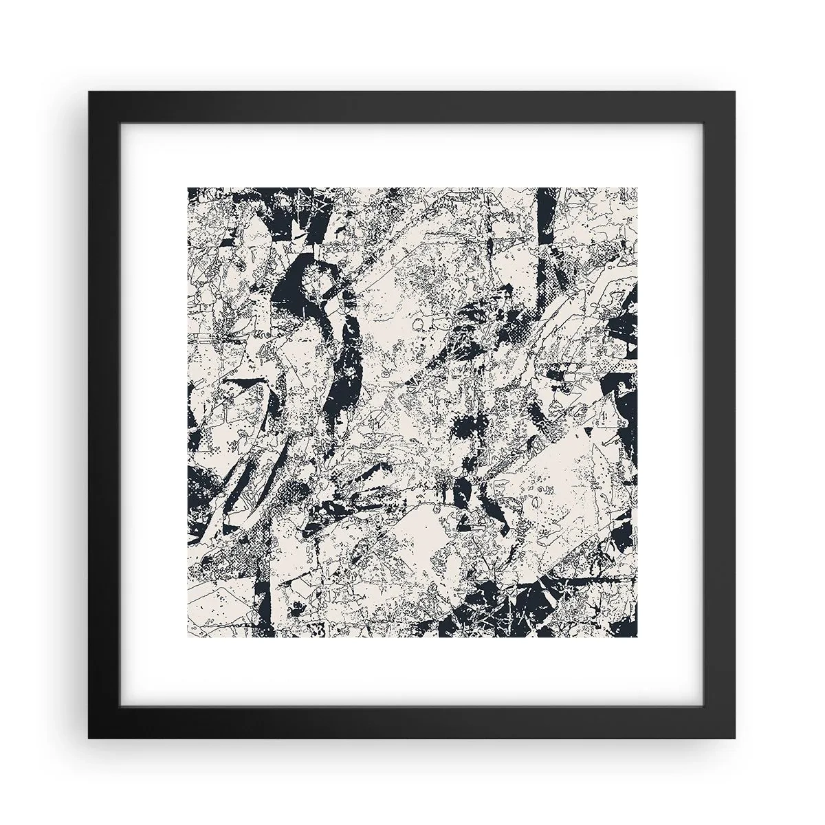 Affisch i svart ram - Motsatsernas interpenetration - 30x30 cm