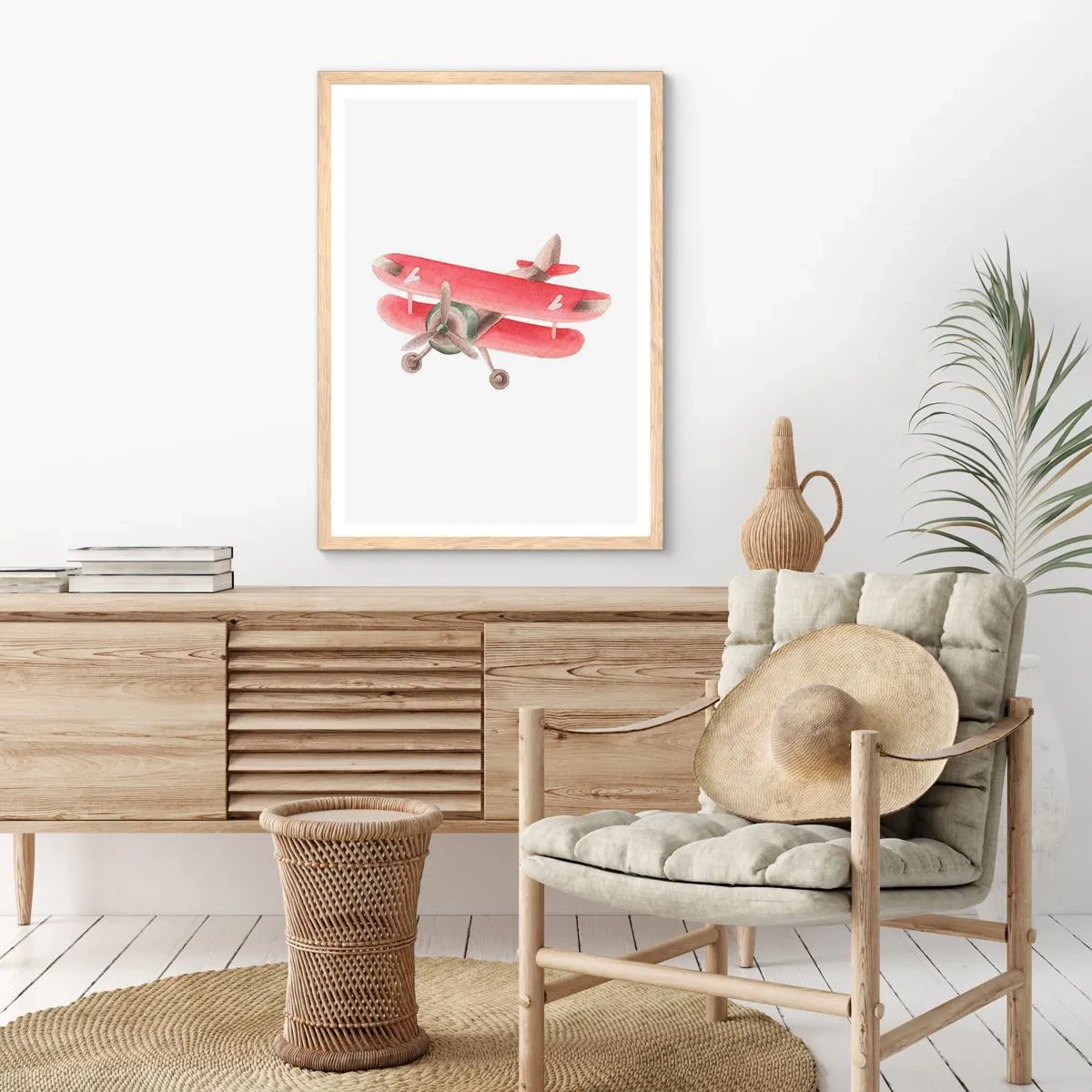 Affisch i ram av ljusek - Redo att flyga högt - 70x100 cm