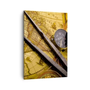 Canvastavla - Bild på duk - Var är skatterna? - 50x70 cm