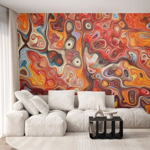 Fototapet Standard Eco - Om nötterna löstes upp i honung - Abstraktion, Bit, Modernt mönster - 150x105 cm