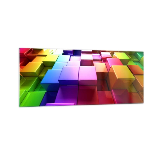 Glastavla - Bild på glas - Opkonst-variationer - 100x40 cm