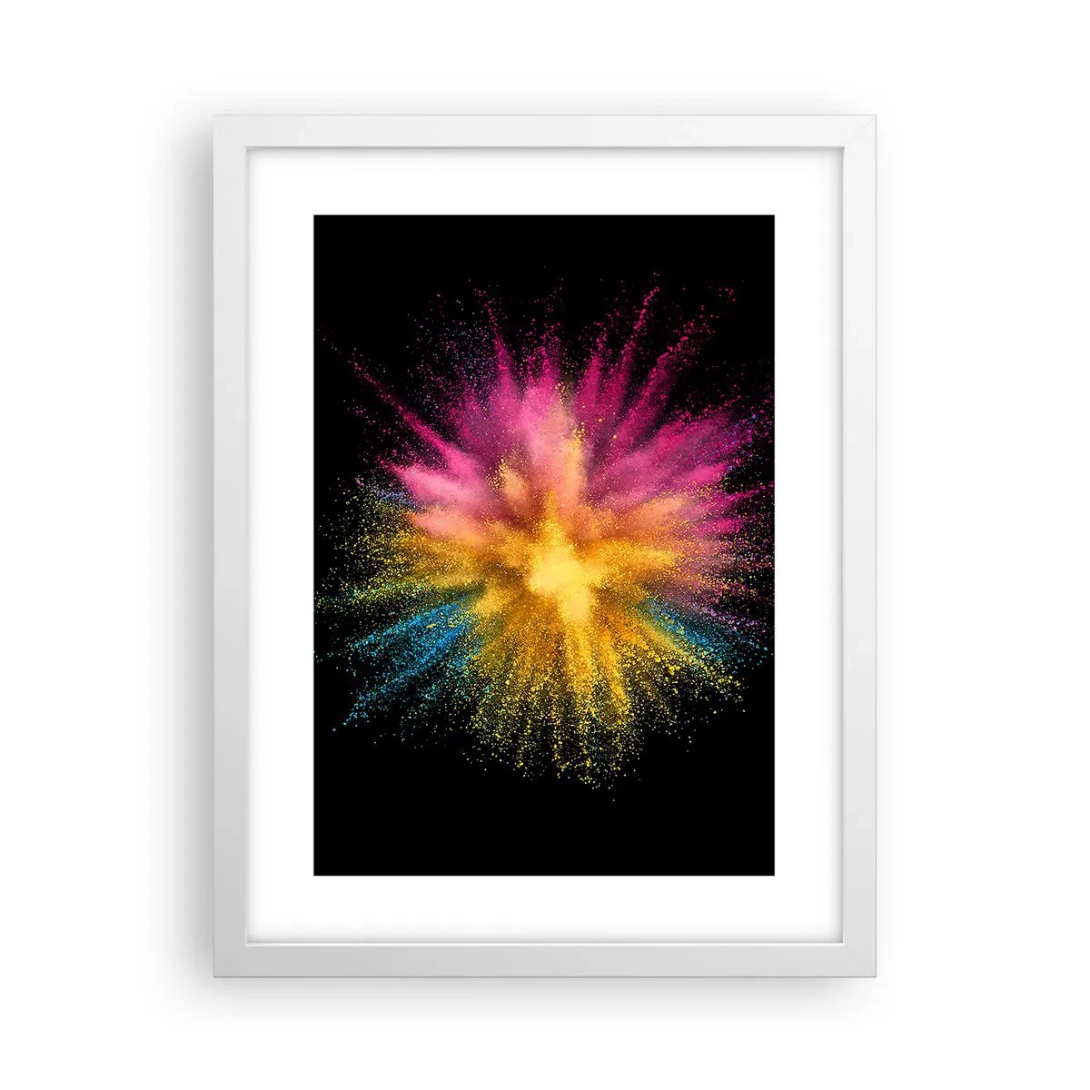 Affisch i vit ram - Färgerna föds  - 30x40 cm