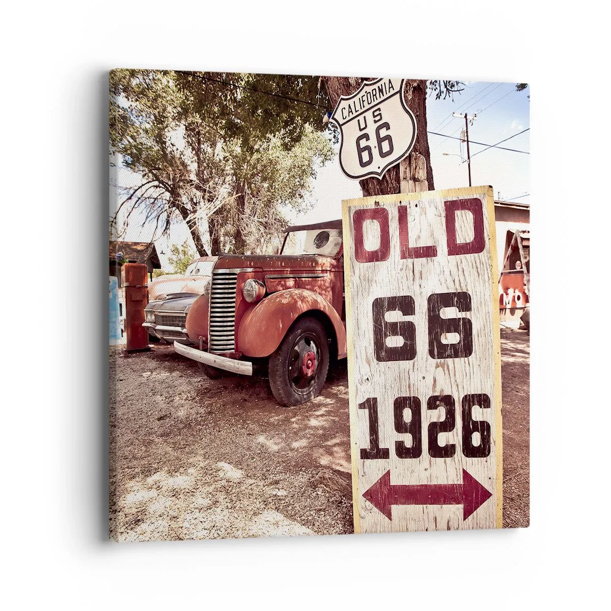 Canvastavla - Bild på duk - Amerikanska provinsens legend - 40x40 cm