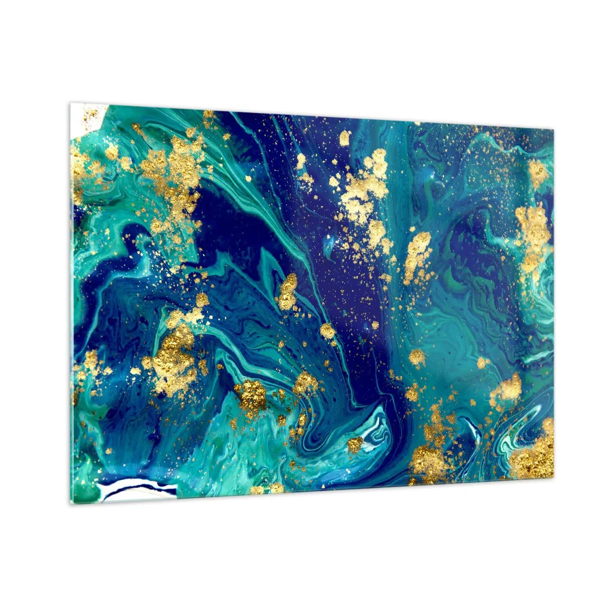 Glastavla - Bild på glas - Solflingor - 100x70 cm