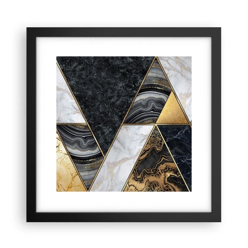 Affisch i svart ram - Sten vid sten - 30x30 cm