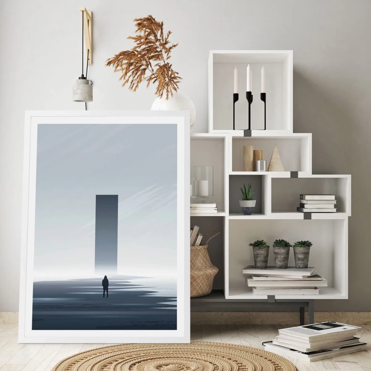 Affisch i vit ram - Möjlighet eller hot? - 50x70 cm