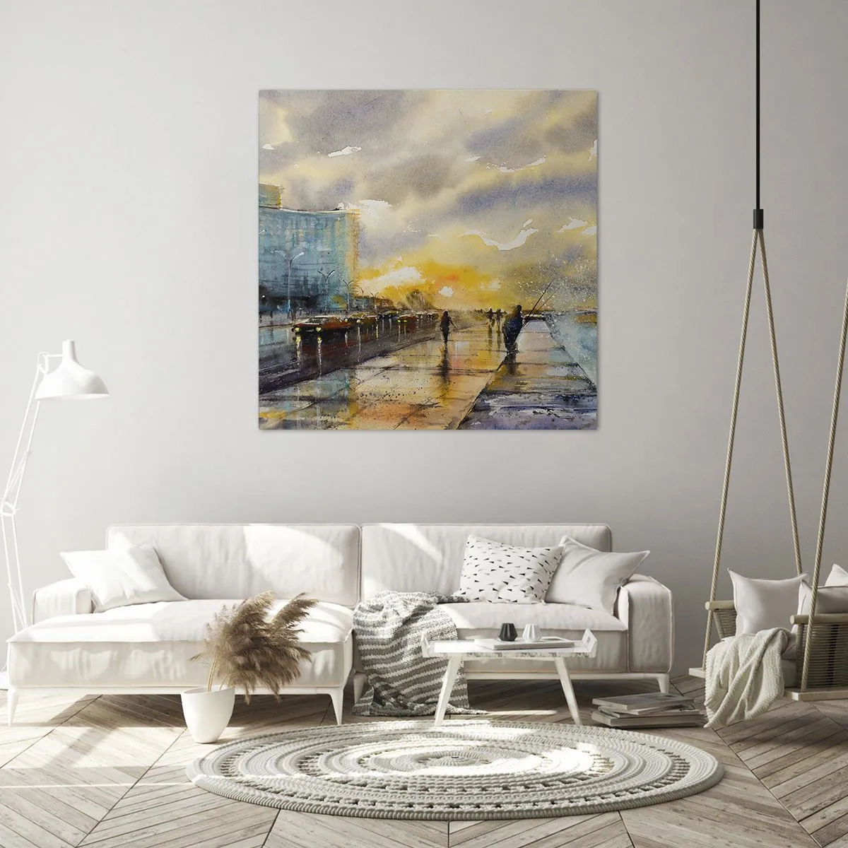 Canvastavla - Bild på duk - Livet på stranden - 50x50 cm