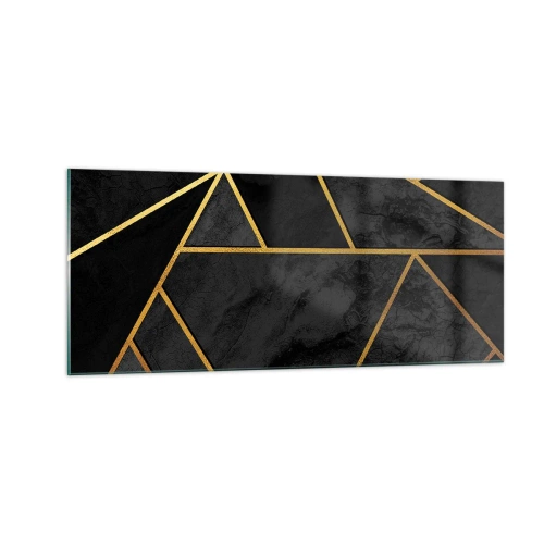 Glastavla - Bild på glas - Mörker och sken - 100x40 cm