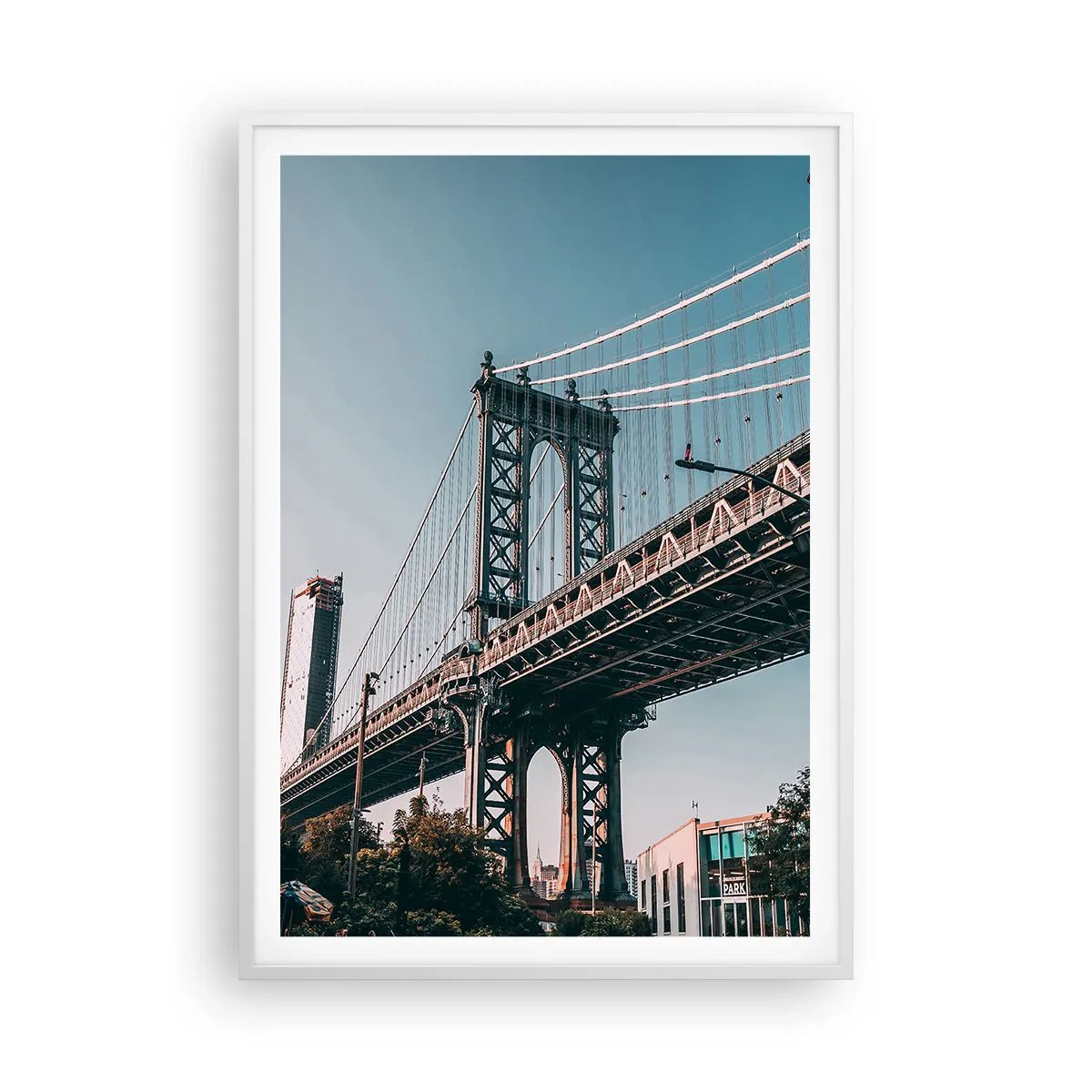 Affisch i vit ram - Över stadens vågor - 70x100 cm