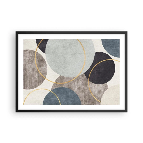 Affisch i svart ram - Cirkel efter cirkel - 70x50 cm