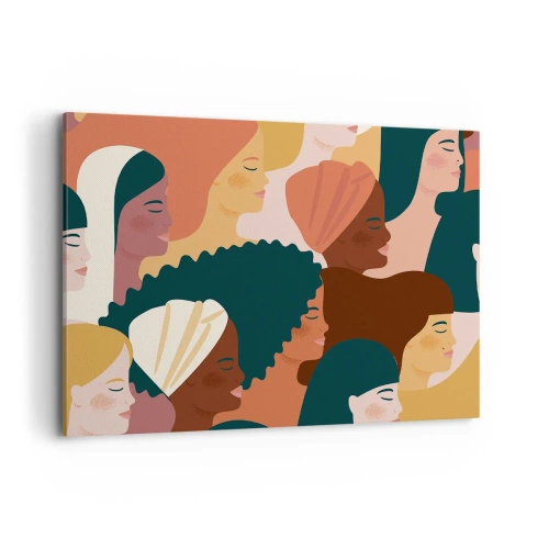 Canvastavla - Bild på duk - Endast kvinnlighet - 120x80 cm