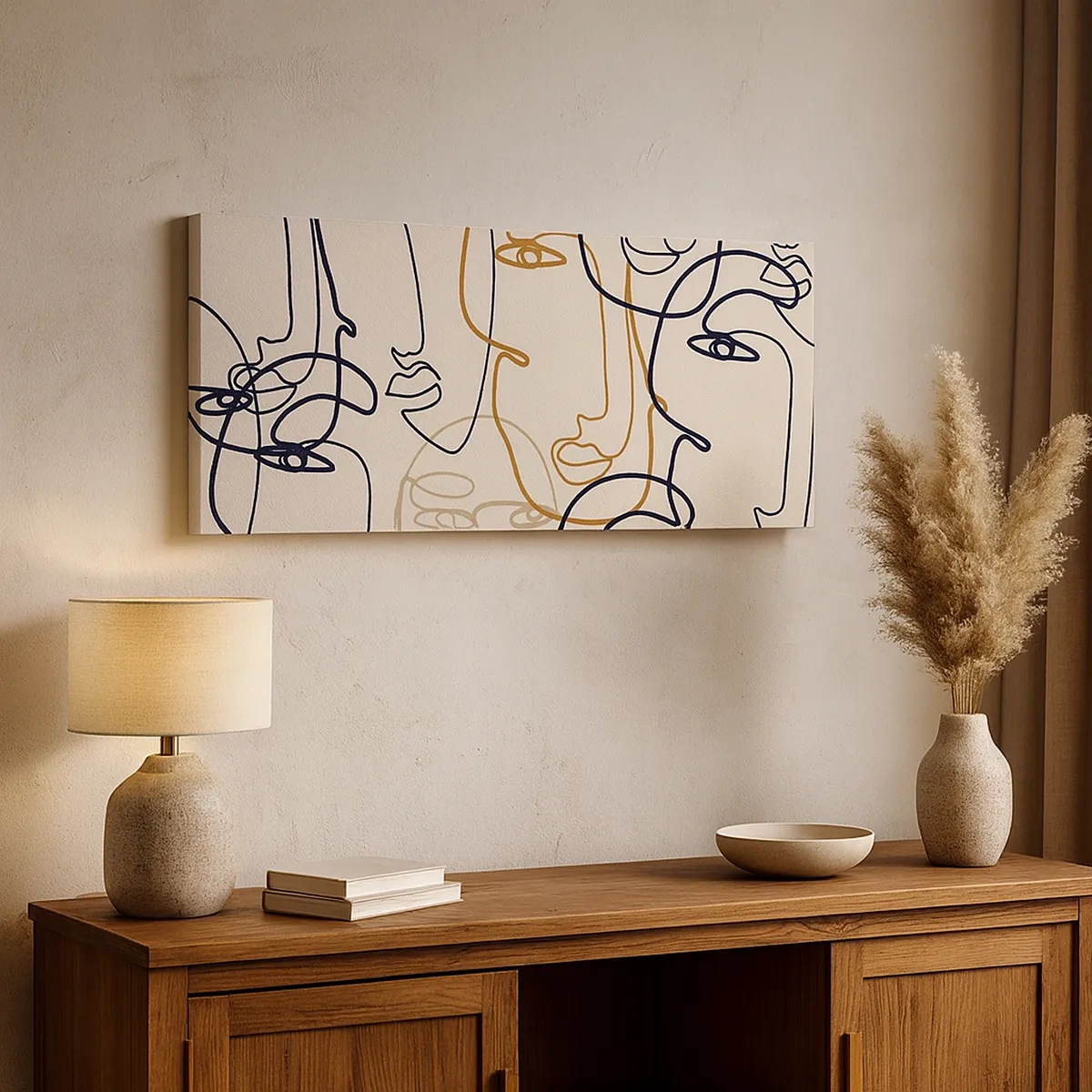 Canvastavla - Bild på duk - Mångfaldigad porträtt - 30x30 cm