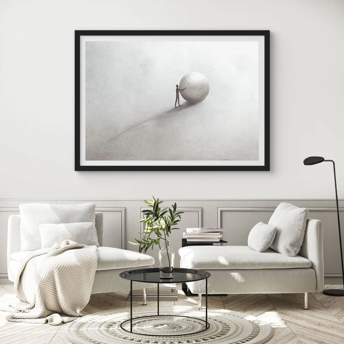 Affisch i svart ram - Livets spel - 40x30 cm