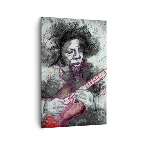 Canvastavla - Bild på duk - På musikens vågor - 80x120 cm