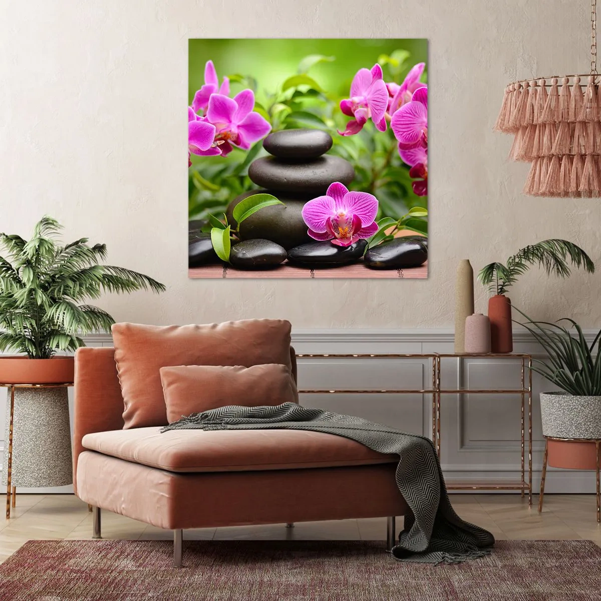 Canvastavla - Bild på duk - Lugnets pyramid - 70x70 cm
