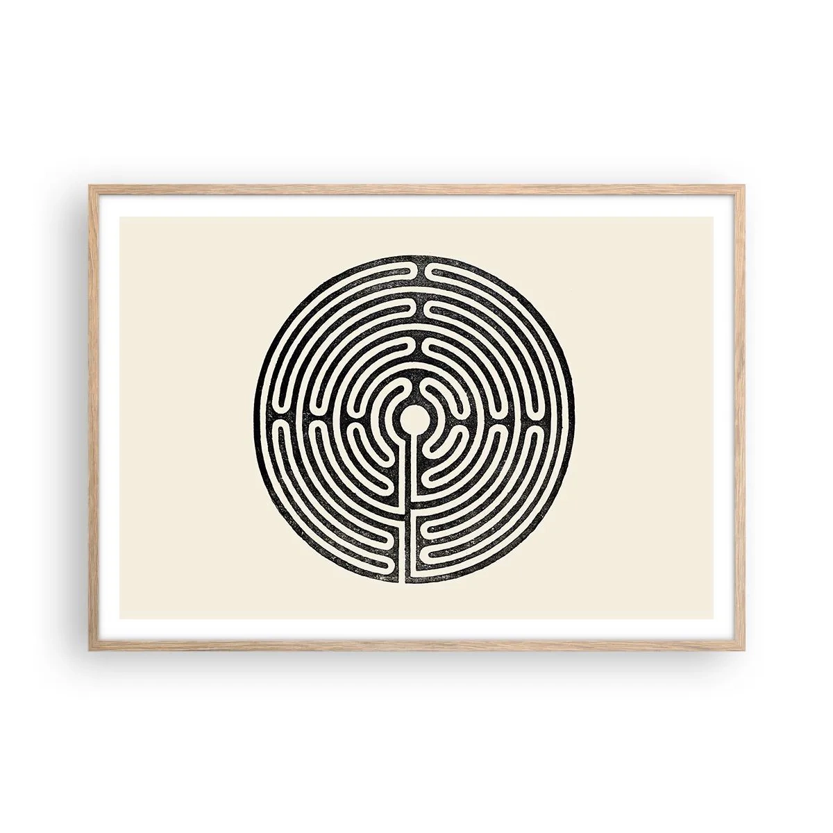 Affisch i ram av ljusek - Mystisk ordning - 100x70 cm