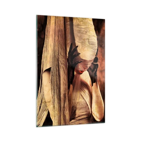 Glastavla - Bild på glas - Mellan det goda och det onda - 80x120 cm